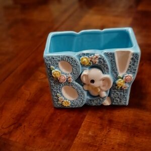 Vintage baby boy ceramic vase...42 yrs old